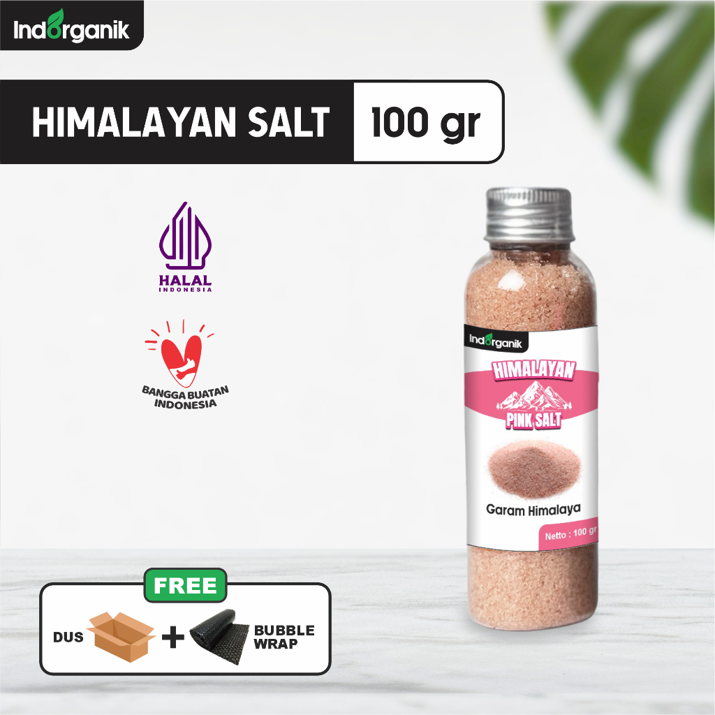 

INDORGANIK GARAM HIMALAYA ORIGINAL ASLI 100 GR- HIMALAYAN PINK SALT PREMIUM ORGANIC 100GR