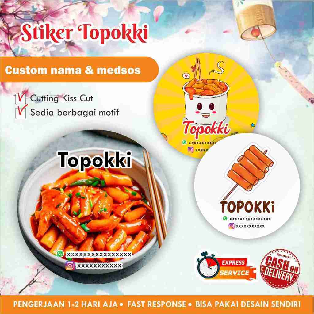 

[170 pcs] Stiker Topokki Cromo bulat / Stiker makanan