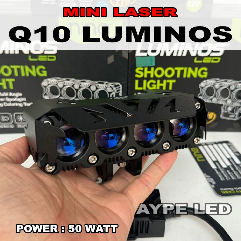 Lampu Tembak Sorot SQL 4 Mata Luminos 50 Watt Bluelens 3 Kipas Pendingin Q10 Luminos 4 Lensa