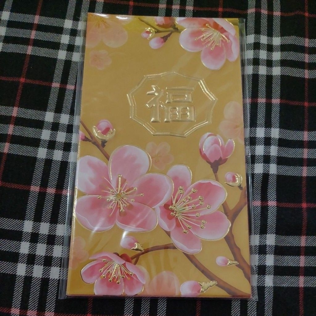 

angpao panjang imlek bunga sakura