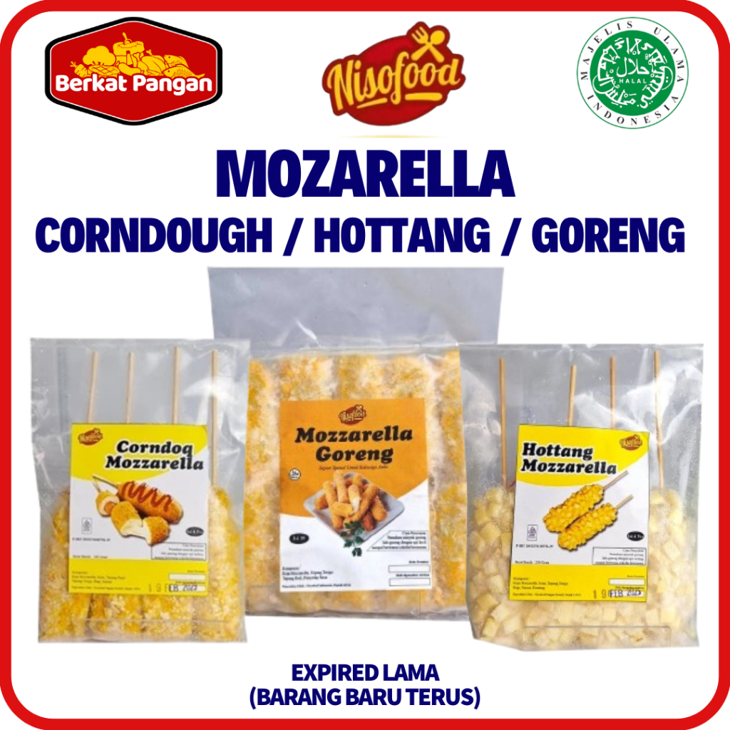 

Nisofood Corndog Mozzarella / Mozzarella Goreng / Hottang Mozzarella Frozen