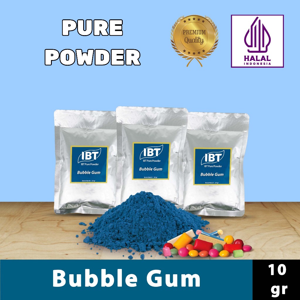 

Pure Bubble Gum Powder Impor Taiwan Bubuk Essence Permen Karet Murni Kualitas Bagus Sachet