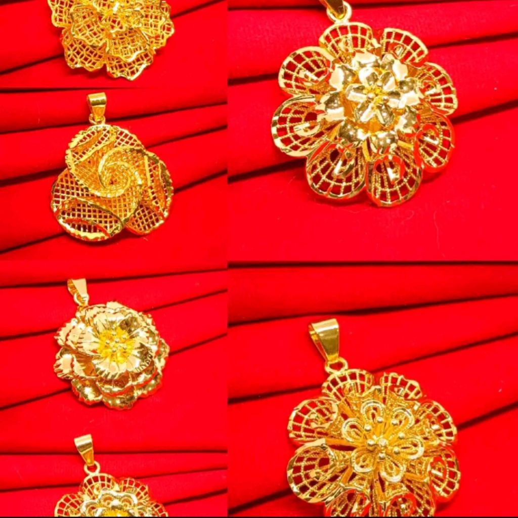 LIONTIN BUNGA KENDARI PERHIASAN BUNGA KENDARI TERBARU LAPIS EMAS 24K