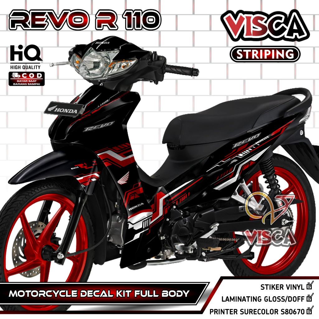 Decal Revo R 110 Full Body - Stiker Revo 110 R Full Body - Dekal Revo 110 - Striping Revo R Variasi 
