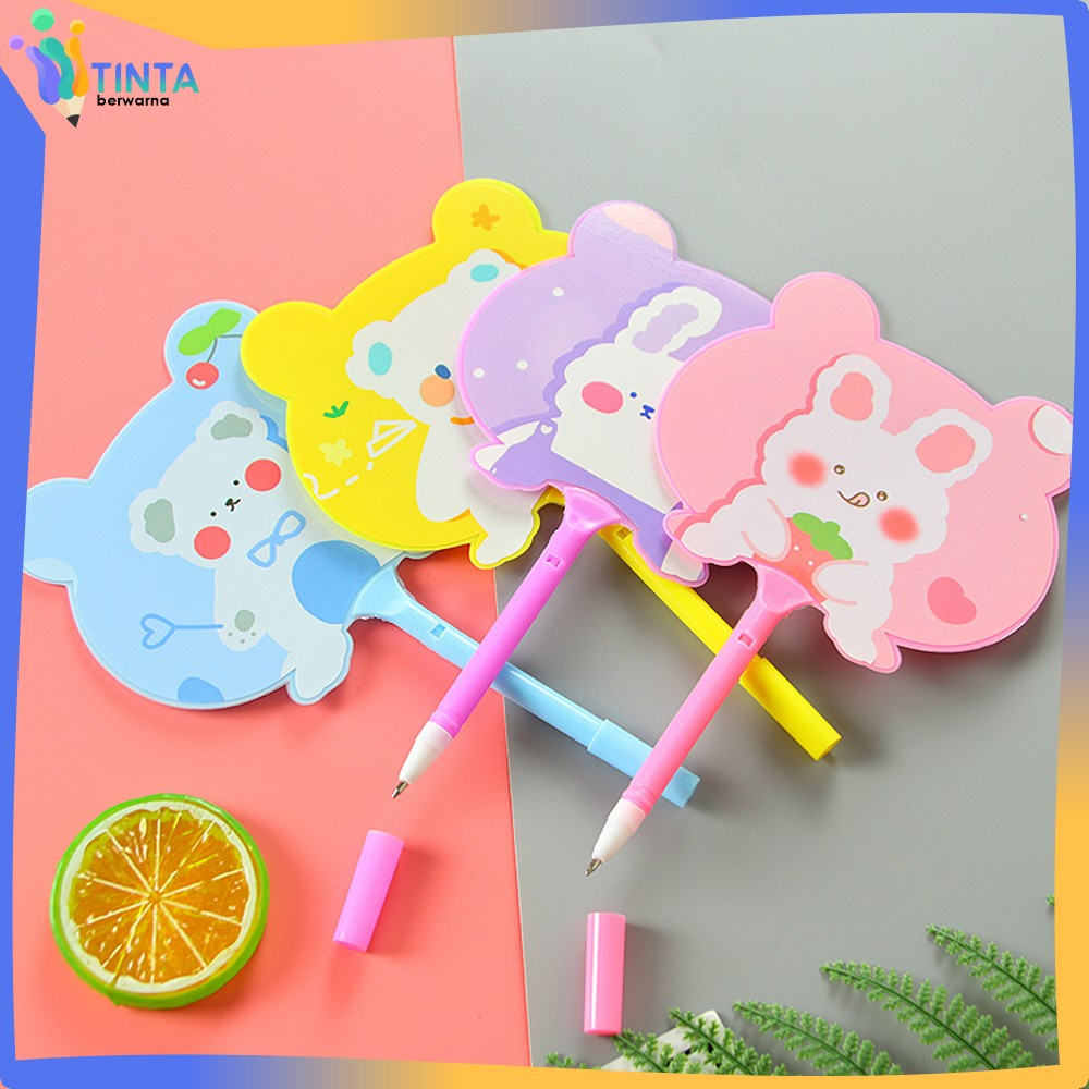 

Pena Kipas Karakter Animal Gemoy / Alat Tulis Ballpoint Motif Kartun / Fan Pen Pena Kipas Souvenir Tinta Berwarna A67