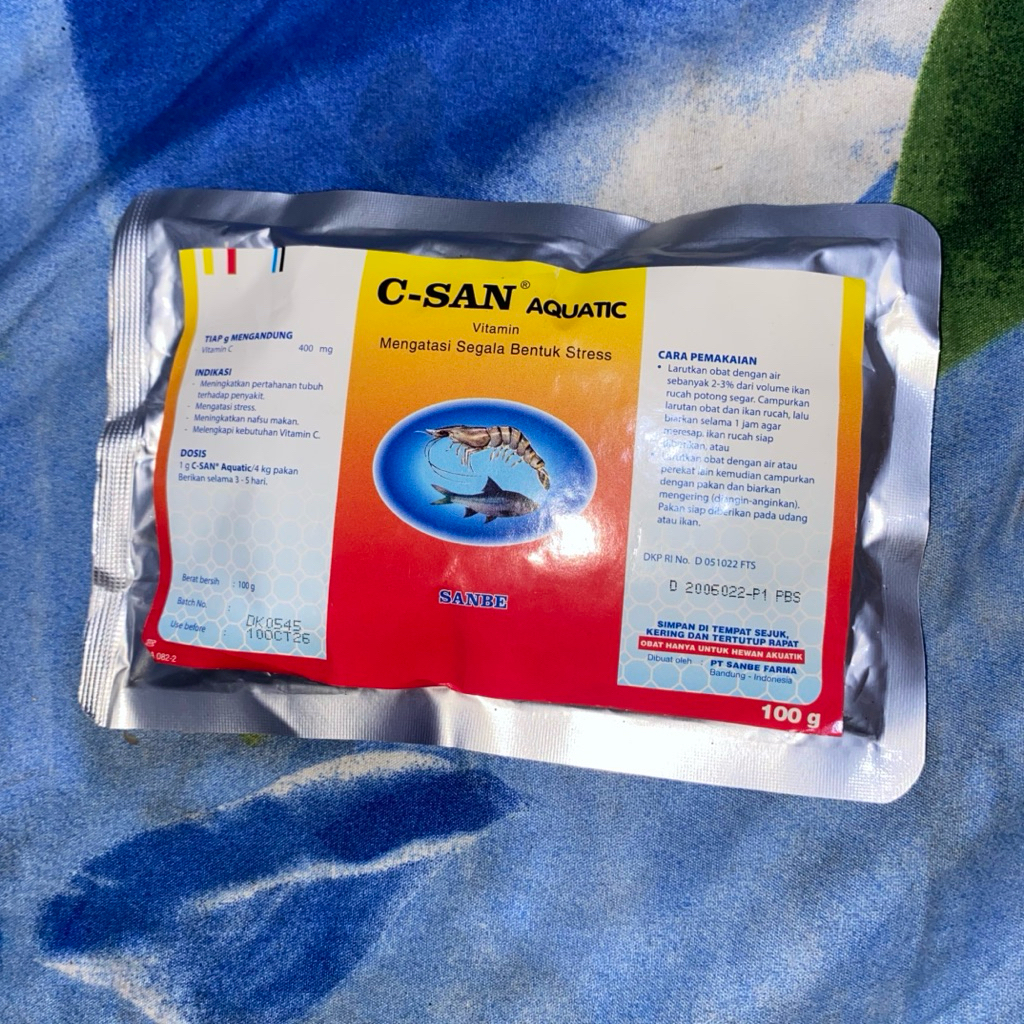 C-San Aquatic 100gr Vitamin ikan mengatasi segala bentuk stres