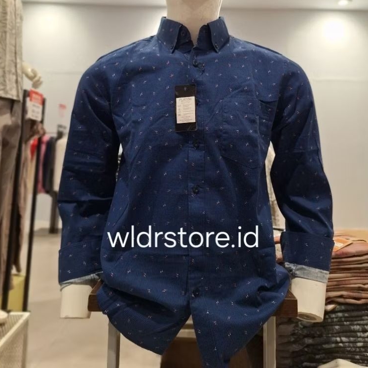 KEMEJA PRIA SLIMFIT BRAND PLATINI ORIGINAL 76213