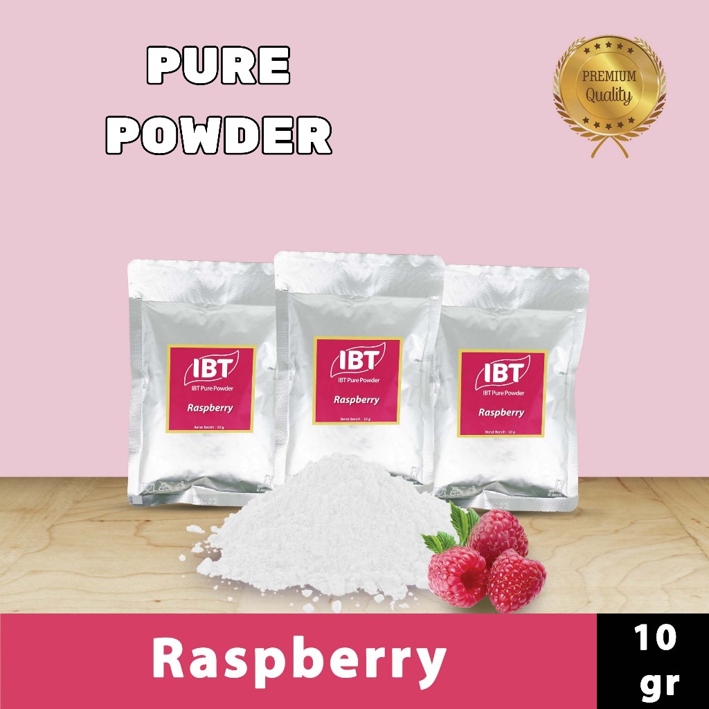 

Pure Raspberry Powder Impor Taiwan Bubuk Essence Stroberi Murni Kualitas Bagus Sachet