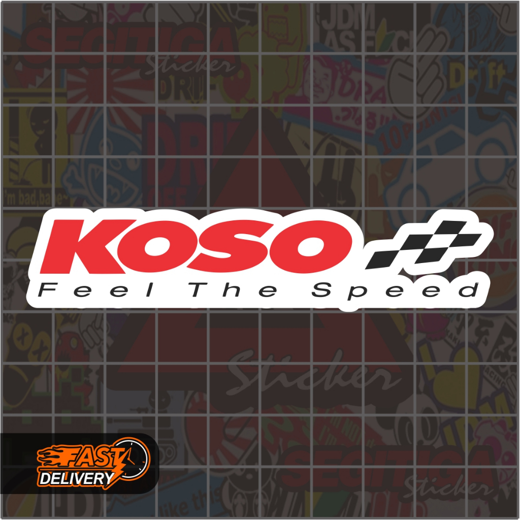 

Sticker Koso Feel The Speed Ukuran 9 x 2 Cm