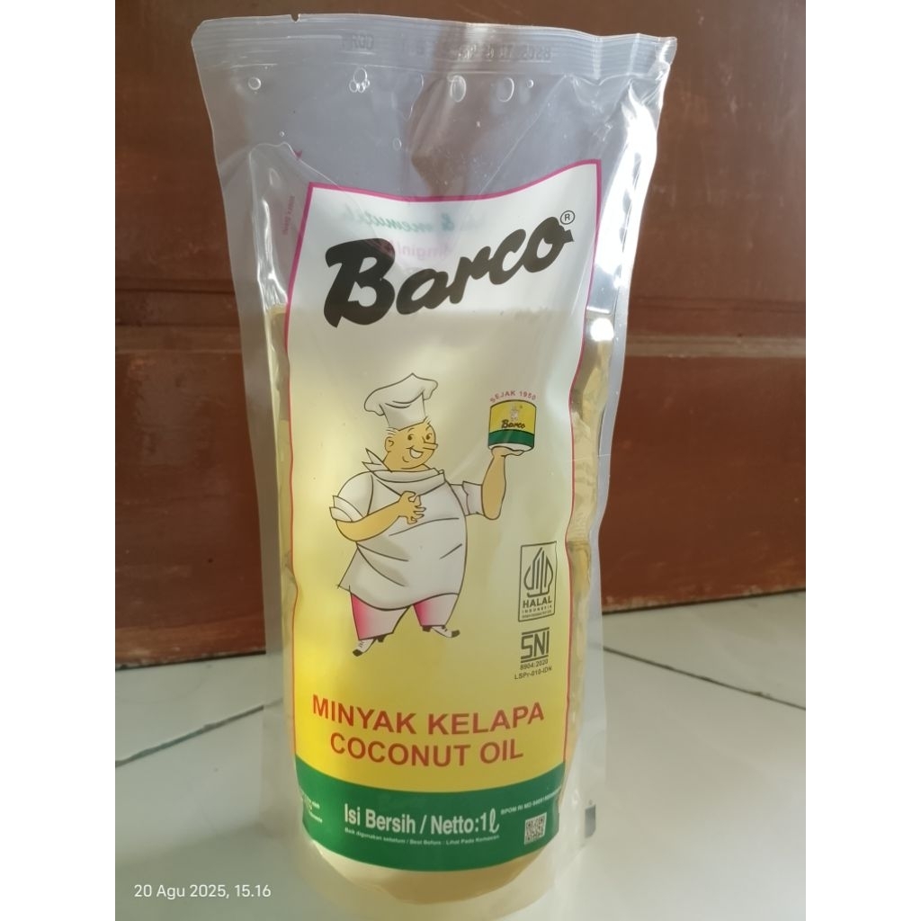 

BARCO MINYAK KELAPA 1 L REFILL EXP 2028