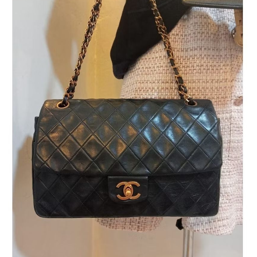 preloved tas Chanel classic single flap vintage authentic