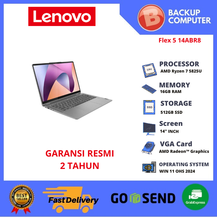 LAPTOP 2 IN 1 Flex 5 14ABR8 EHID AMD Ryzen 7 5825U 16GB RAM