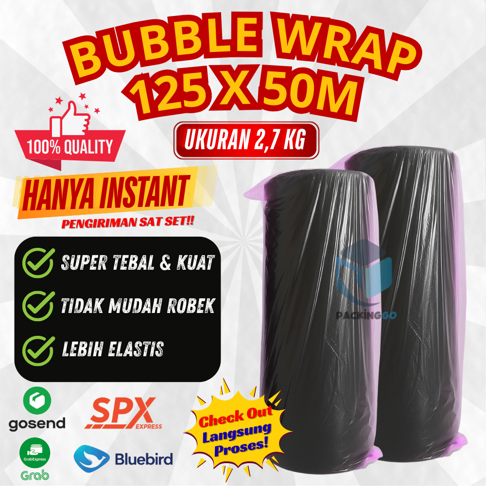 

BUBBLE WRAP ROLL UK 125 X 50 METER / BUBLE WRAP TEBAL 3KG