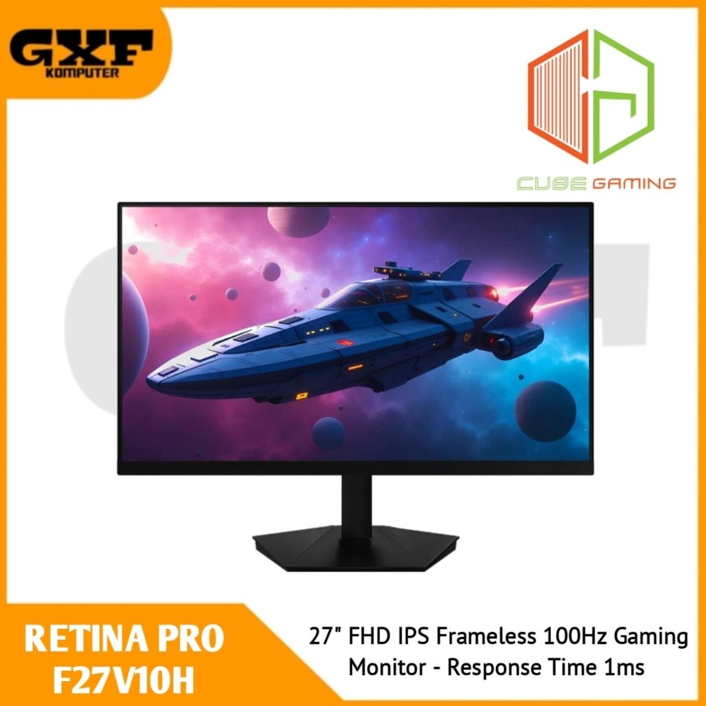 CUBE GAMING RETINA PRO F27V10H 27" FHD IPS Frameless 100Hz Gaming Monitor