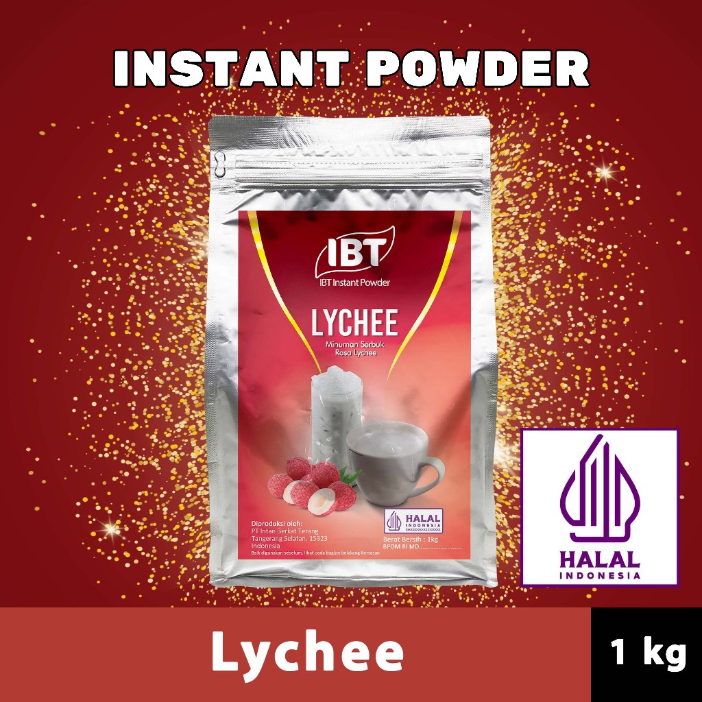 

Bahan Minuman Bubuk Rasa Lychee. Leci Serbuk Instant IBT Drink Powder