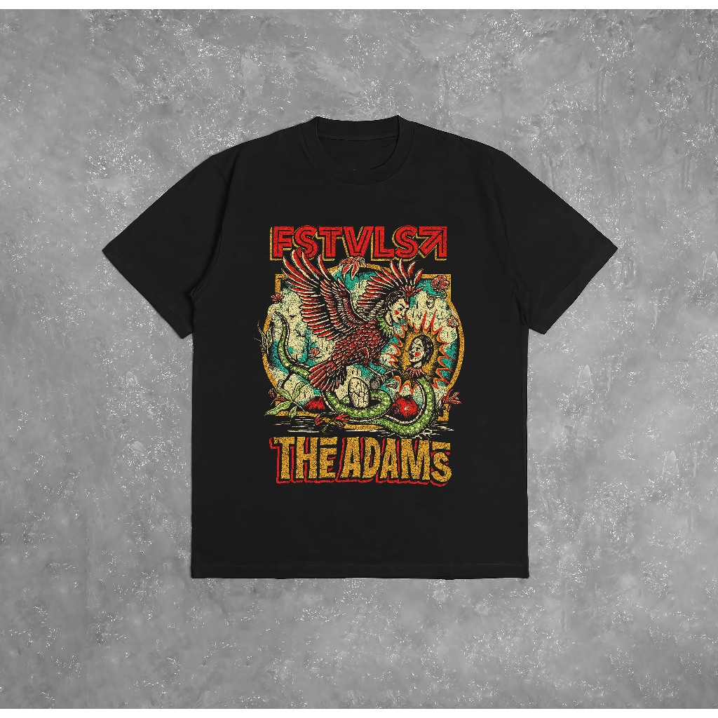 FSTVLST x THE ADAMS - Vol.2 Tshirt - Black | Kaos Distro Cowok
