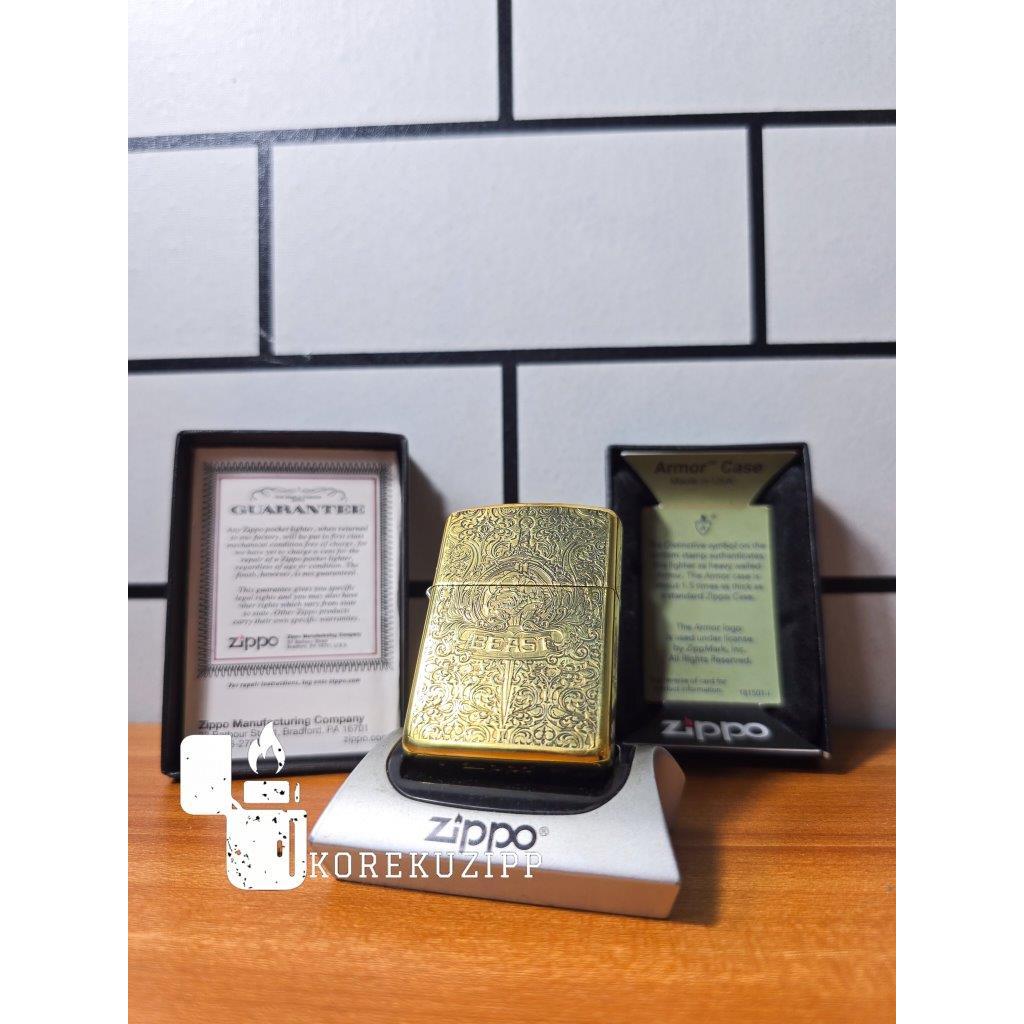 ZIPPO GOLD BEAST LIMITED EDITION PING SOUND WITH SEAL ORANGE