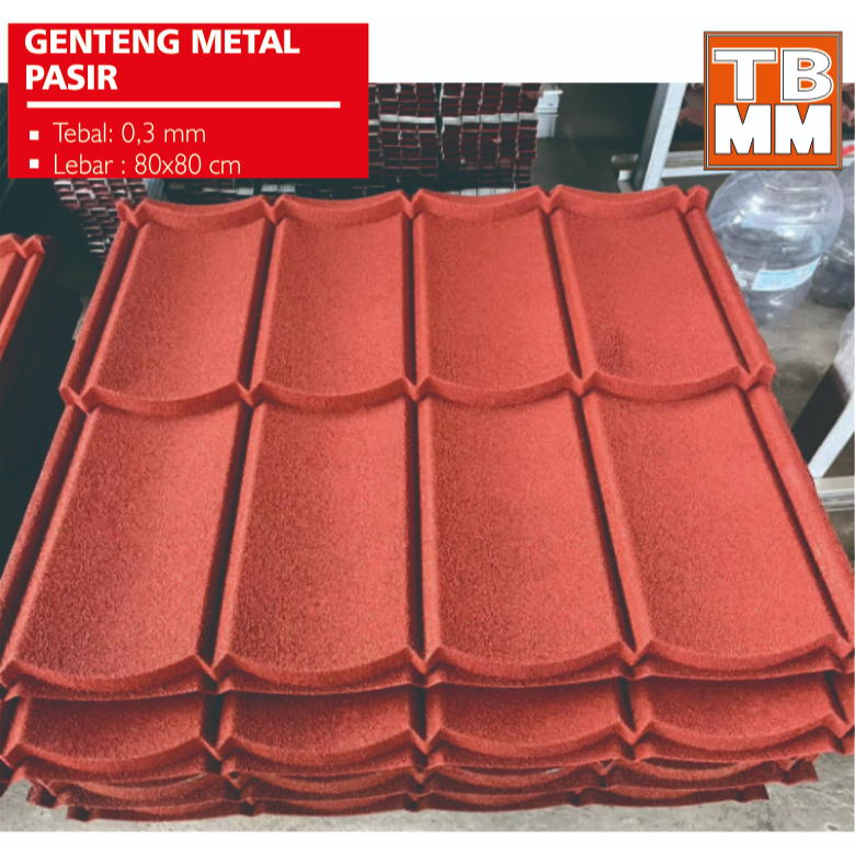 GENTENG METAL PASIR 2X4 / 80x80 cm