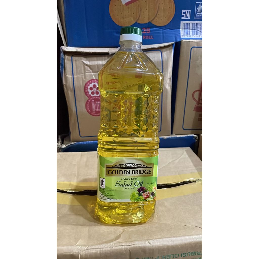 

Golden Bridge Salad Oil 2 liter 2000 mL Minyak Salad Impor Premium