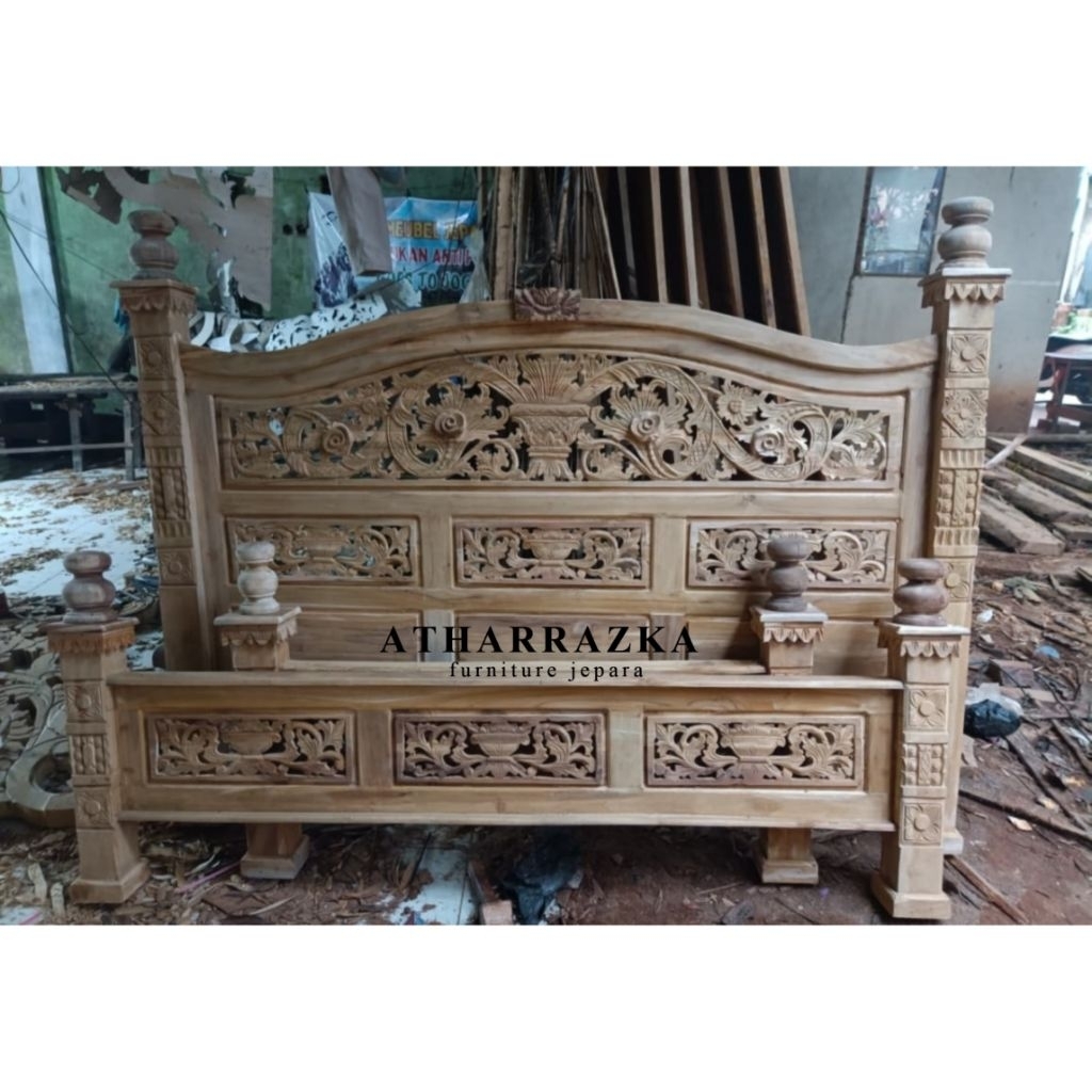 dijamin termurah dipan ukir kayu jati_dipan jati full ukir_tempat tidur kayu jati ukir