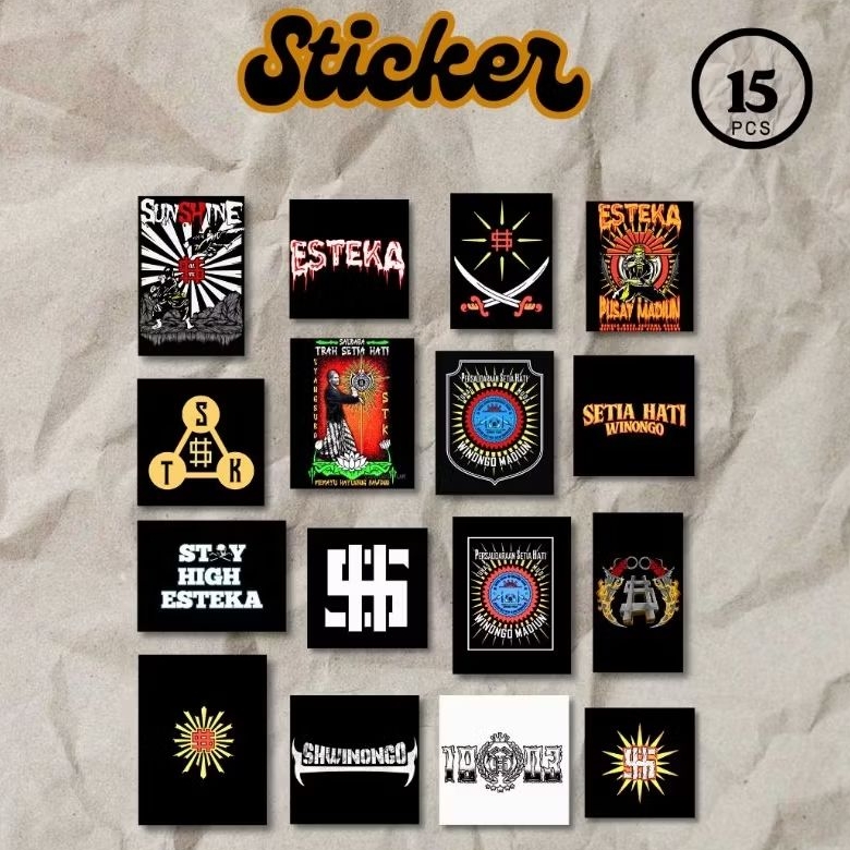 

Stiker PSHW ESTEKA Winongo 1903 Glossy Premium ISI 15 pcs Murah