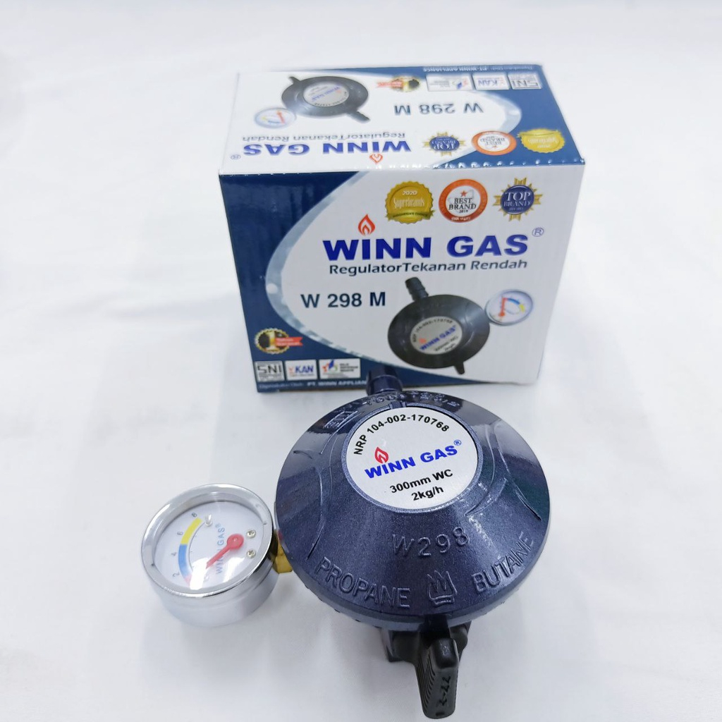 Regulator Winn Gas W 298 M + Meter / Regulator Kompor Gas Winn Gas W298M / Regulator Gas Winn Gas