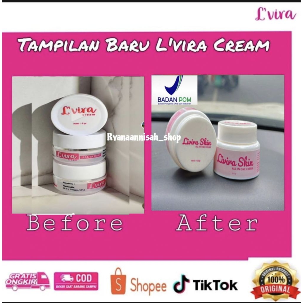 L'vira cream / Livira Skin BPOM 100% ORIGINAL