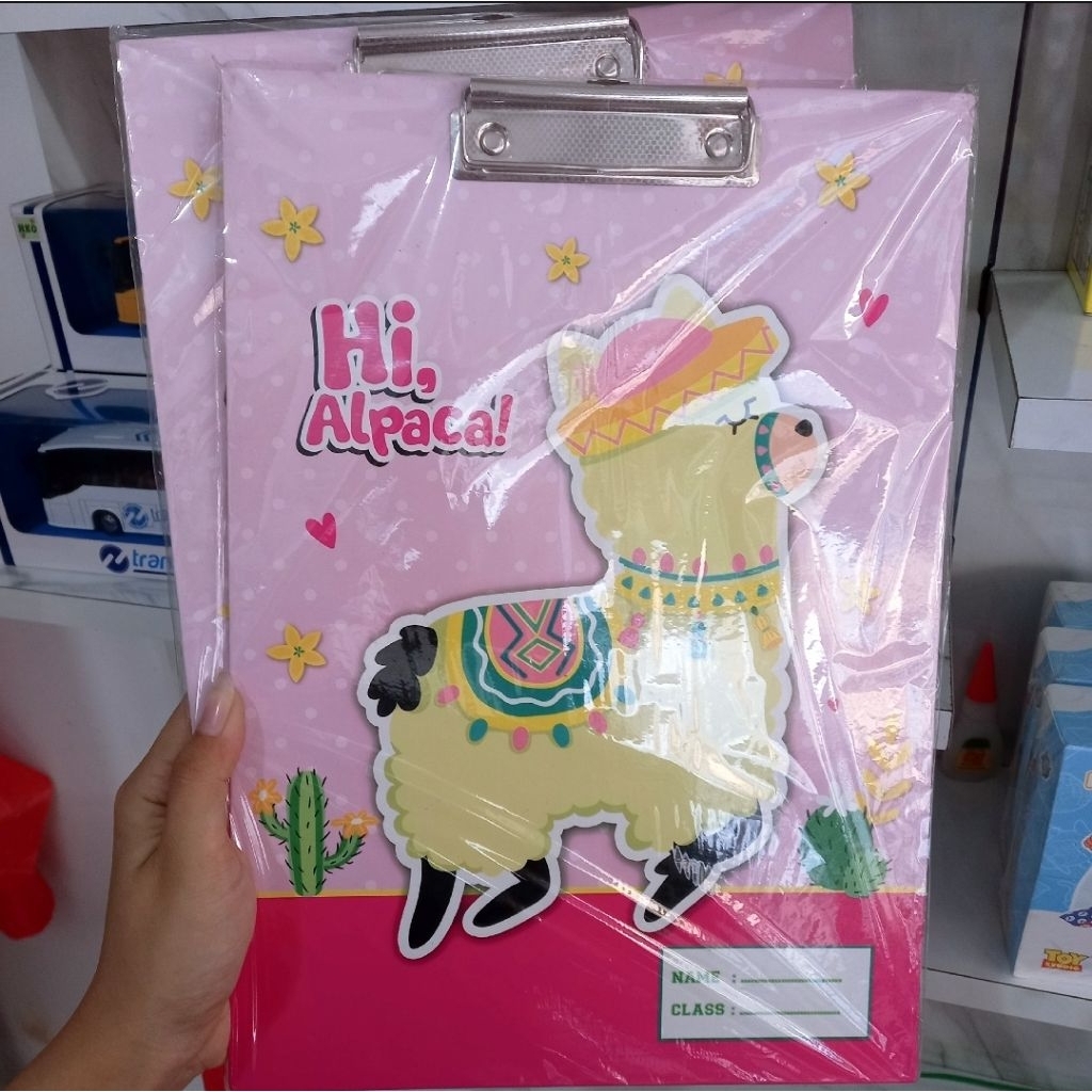 

Papan Ujian Clipboard Karakter Alpaca Imut