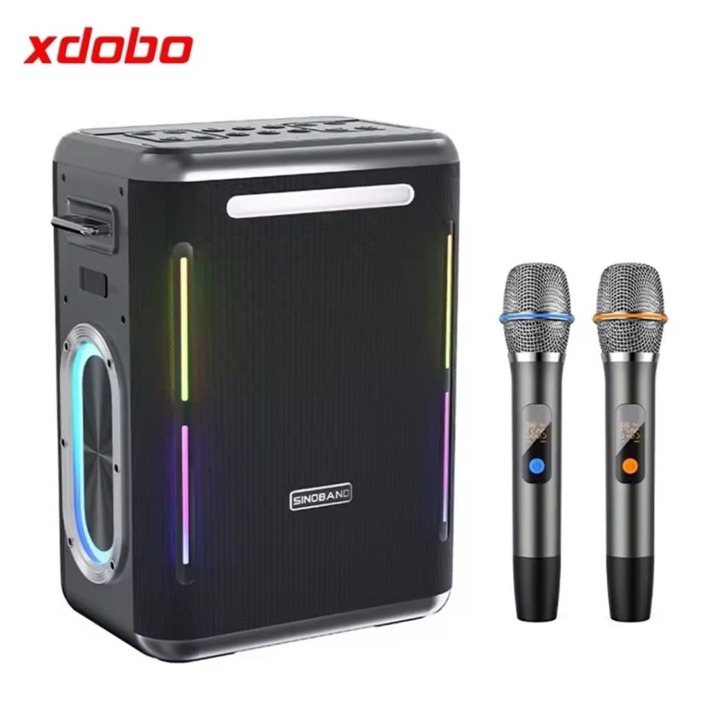 (bisa kirim instant) speaker xdobo  party 1981 300wat speaker karaoke include mic wireless 2pcs
