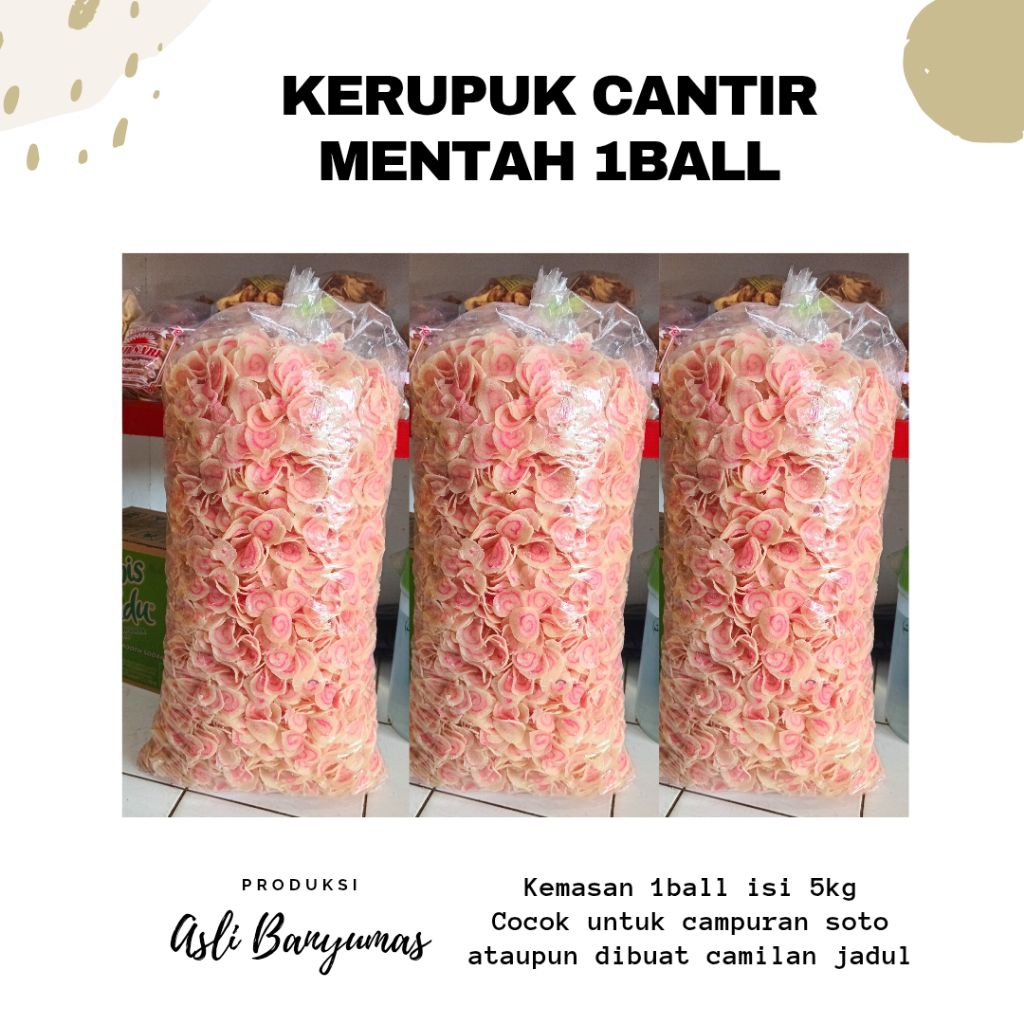

KERUPUK CANTIR MENTAH 1BALL | KHAS BANYUMAS | HARGA TERJANGKAU | FREE GIFT MIN.BALANJA 50K (all item)