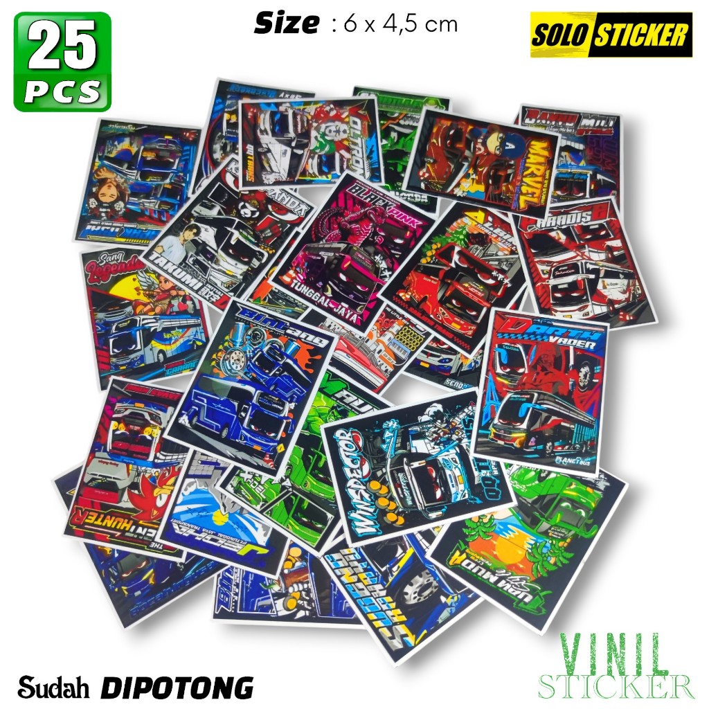 

SUDAH DIPOTONG Setiker Bus Isi 25 pcs Bahan Anti Air