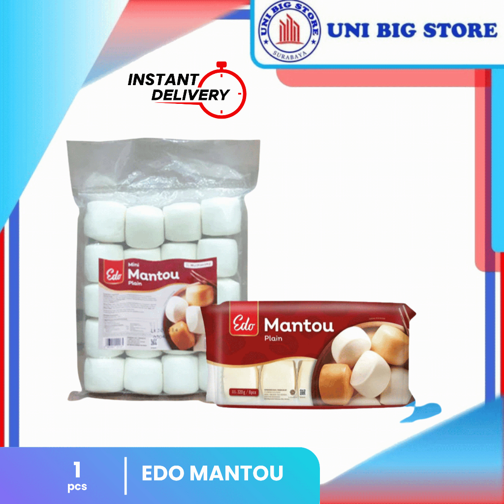 

Edo Mantou Plain Frozen 320 gr Roti Sepan Beku