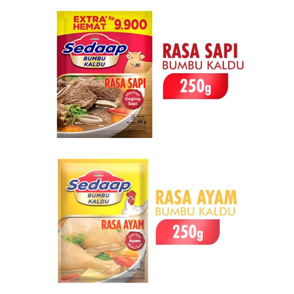 

Sedaap Bumbu Kaldu Ayam Bumbu Penyedap Rasa 250 gr