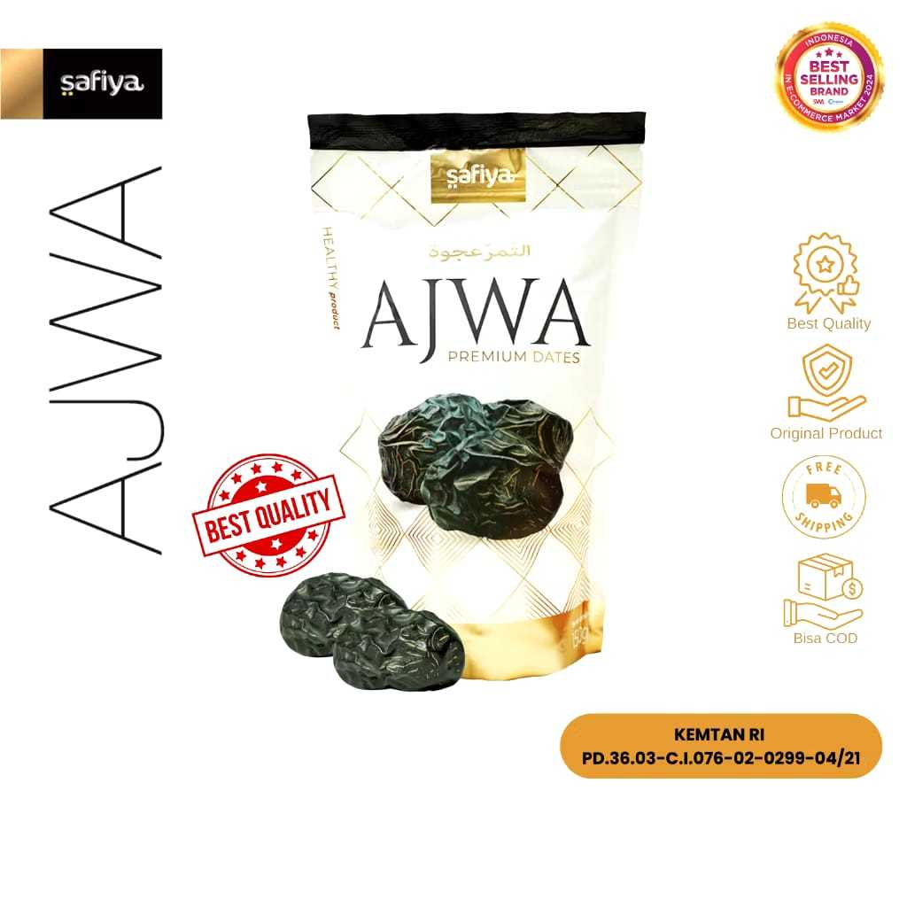 

Safiya Kurma Ajwa 150 Gram Kurma Madinah Nabi Original Premium