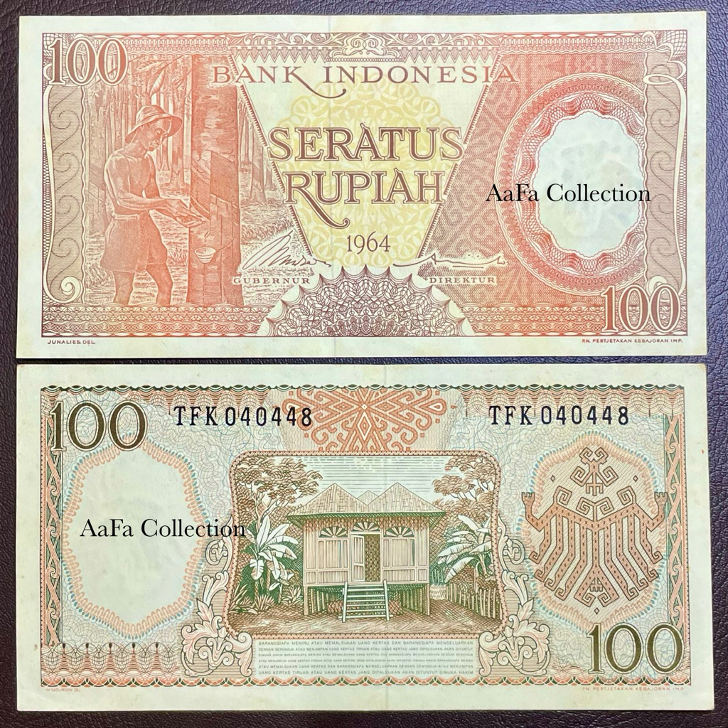 UANG KERTAS KUNO 100 SERI PEKERJA 1964