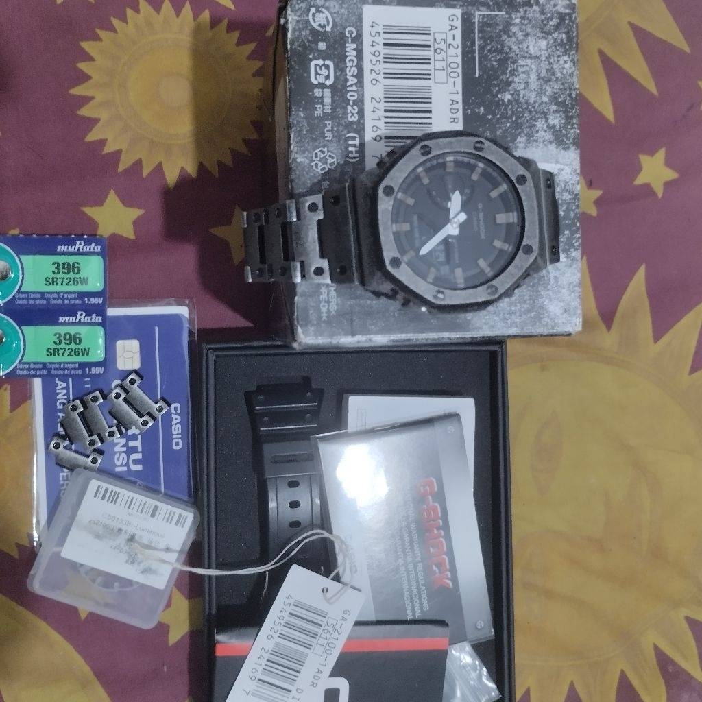 G Shock GA 2100 1ADR fullset original second all custom