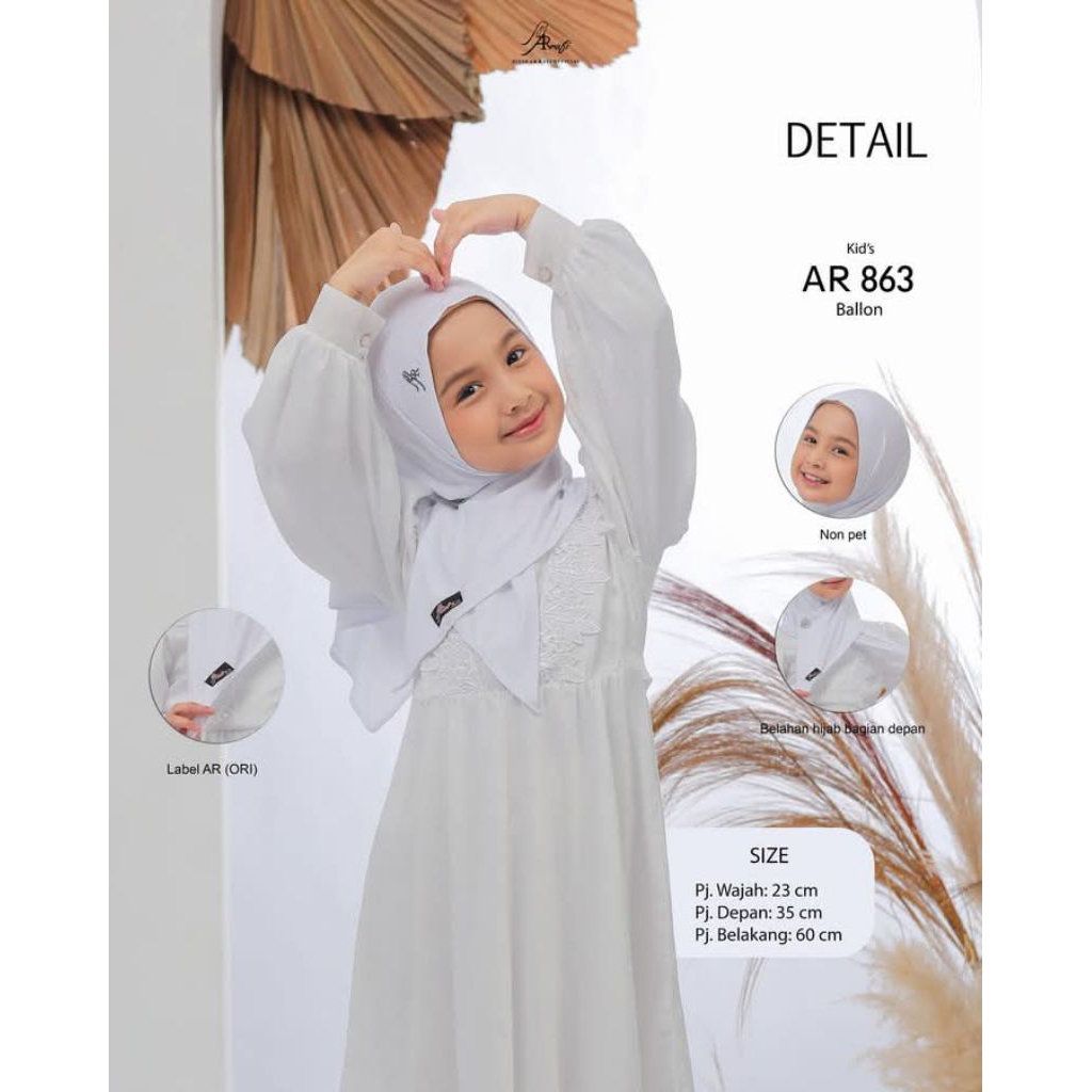 AR 863 KIDS Hijab instan segitiga by arrafi ori