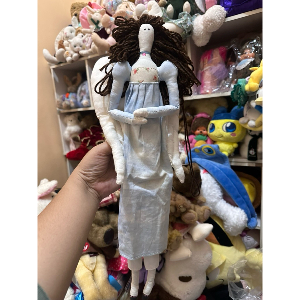 Boneka Vintage Angel Kostum Awan Biru 55cm