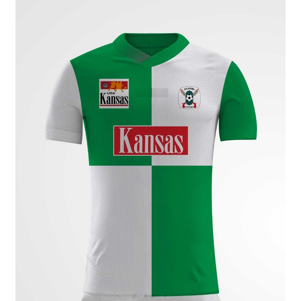 Jersey PKT Bontang Retro Hijau Putih