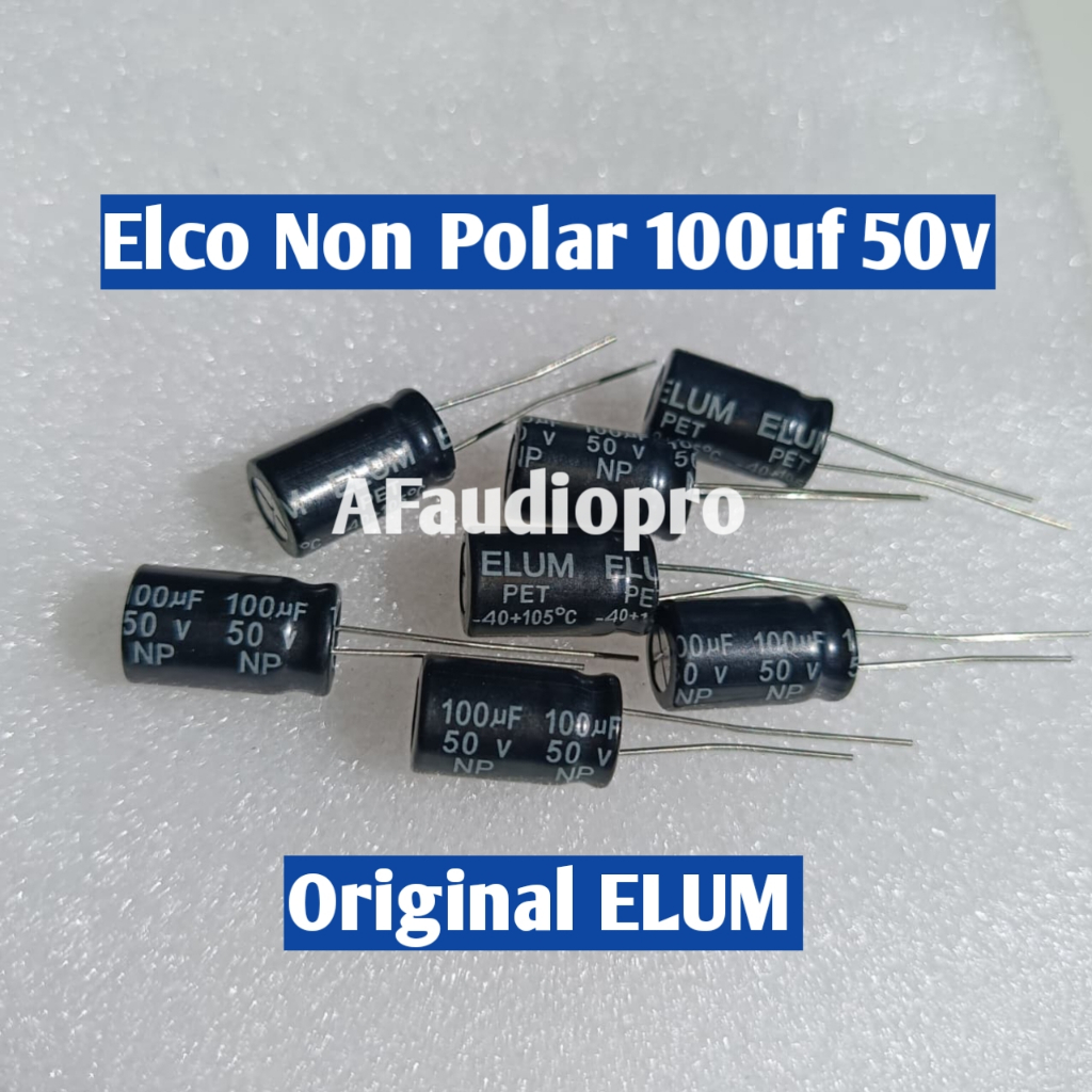 Elco Elum 100uf 50v Non Polar, Original Bos, Audio High Quality