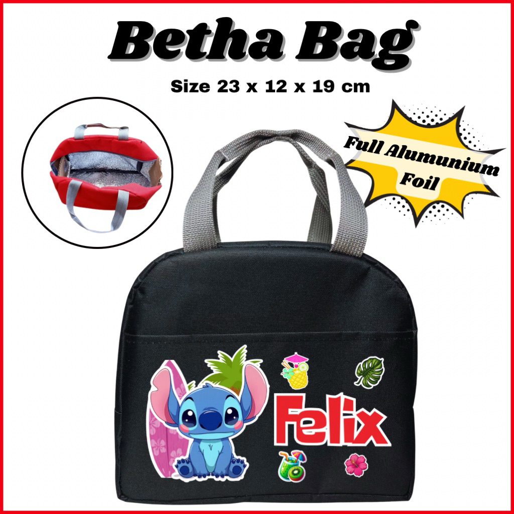 Tas Bekal Thermal Free Custom Nama Tas Betha 2