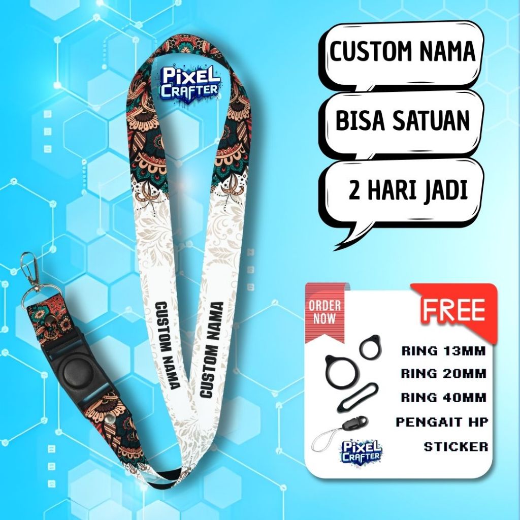 

CUSTOM LANYARD ORNAMEN V3 | GANTUNGAN HP | GANTUNGAN P0D | GANTUNGAN KUNCI | GANTUNGAN ID CARD