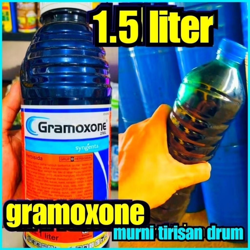 obat rumput gramoxone kemasan 1.5liter.tirisan dr drum.sangat ampuh membasmi rumput liar