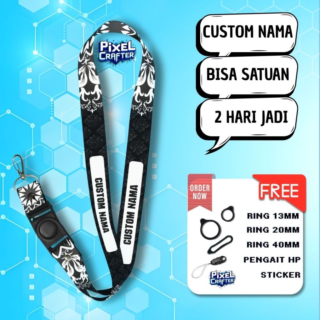

CUSTOM LANYARD ORNAMEN V5 | GANTUNGAN HP | GANTUNGAN P0D | GANTUNGAN KUNCI | GANTUNGAN ID CARD