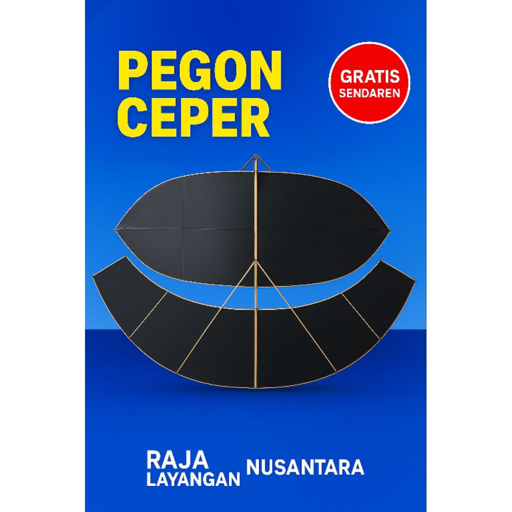 LAYANGAN GAPANGAN PEGON CEPER UKURAN 1,2M