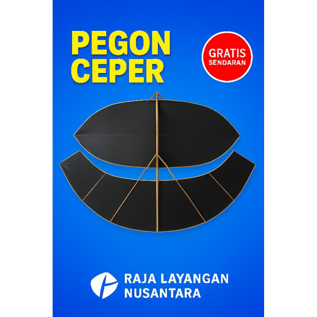 LAYANGAN GAPANGAN PEGON CEPER UKURAN 1,2M SIAP TERBANG BONUS SENDAREN