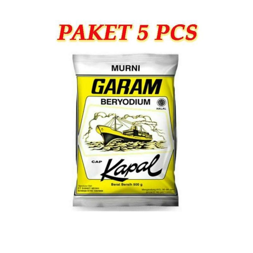 

garam murni cap kapal 5pcs