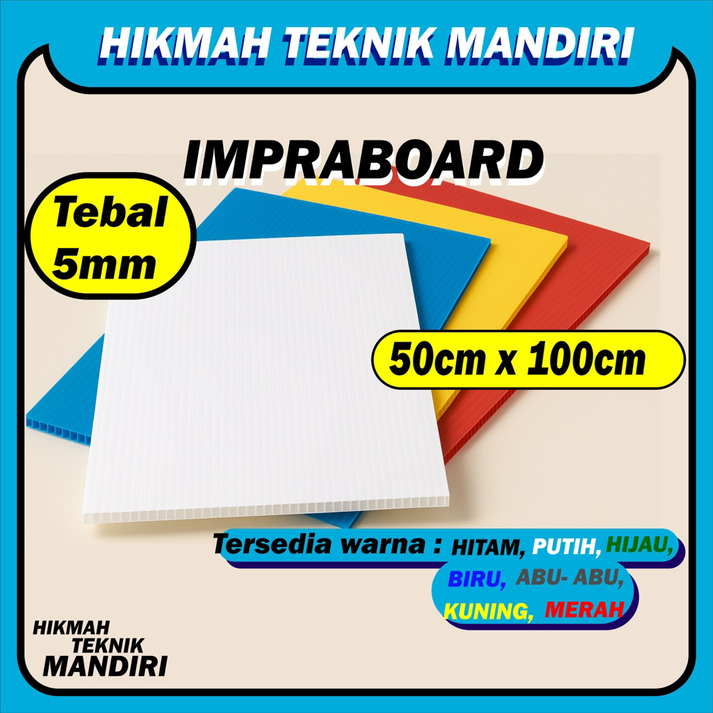 impraboard / alvaboard lembaran tebal 5mm x 50cm x 100cm (KUALITAS PILIHAN TERBAIK)