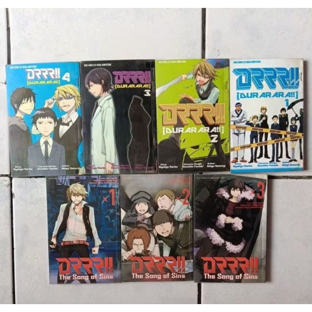 komik DRRR (durarara) 1-4 end + the song of sins 1-3