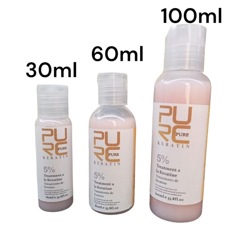 Pelurus rambut keratin treatment 12 %8 %5 % ukuran botol 100 ml termurah